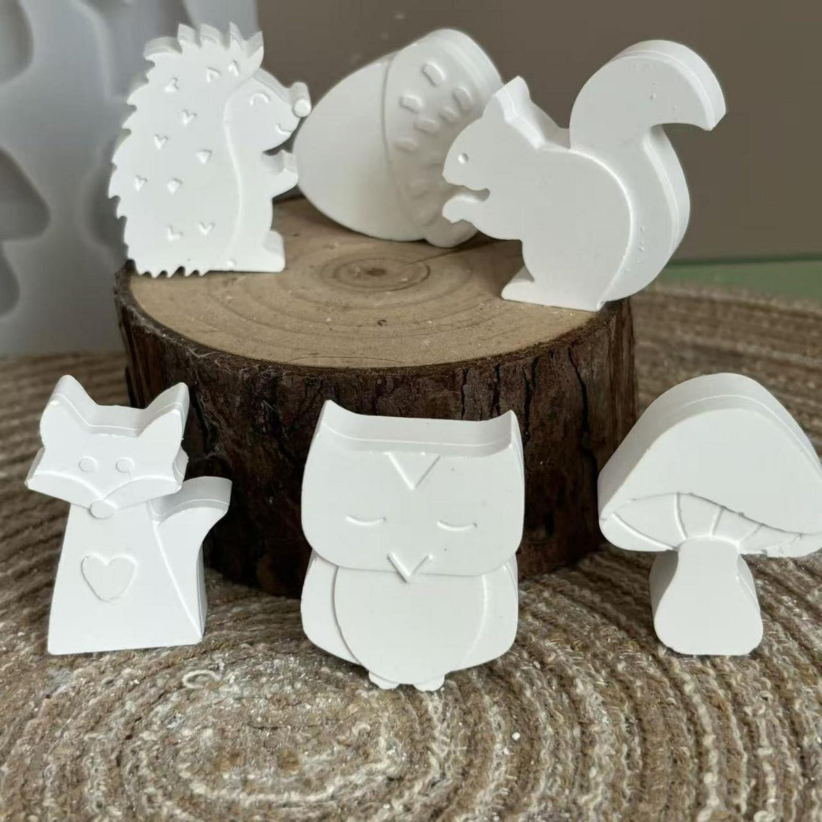 Silikonformen Herbst Eichhörnchen Igel Kürbis Gießformen 6er Set