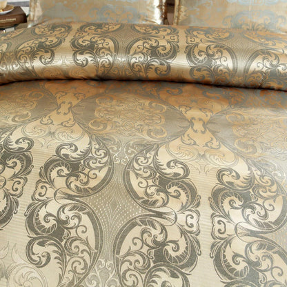 Satin Bettwäsche Set 135x200 cm - Goldfarben, 4-teilig