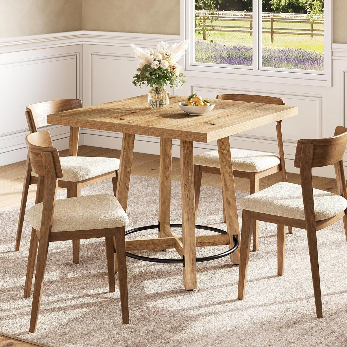 Moderner Esstisch 80x80cm – Quadratischer Küchentisch für 2-4 Personen