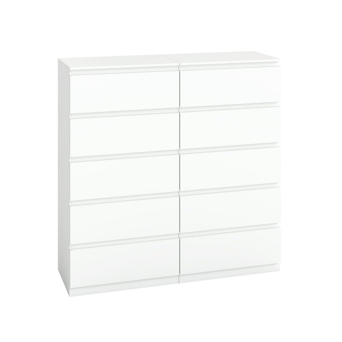 Weißer Kommode mit Schubladen – Schmaler Schrank 60x40x120.5 cm