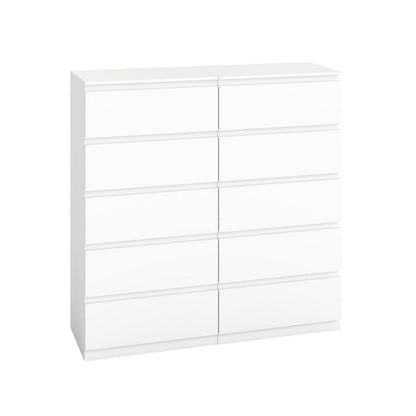 Weißer Kommode mit Schubladen – Schmaler Schrank 60x40x120.5 cm