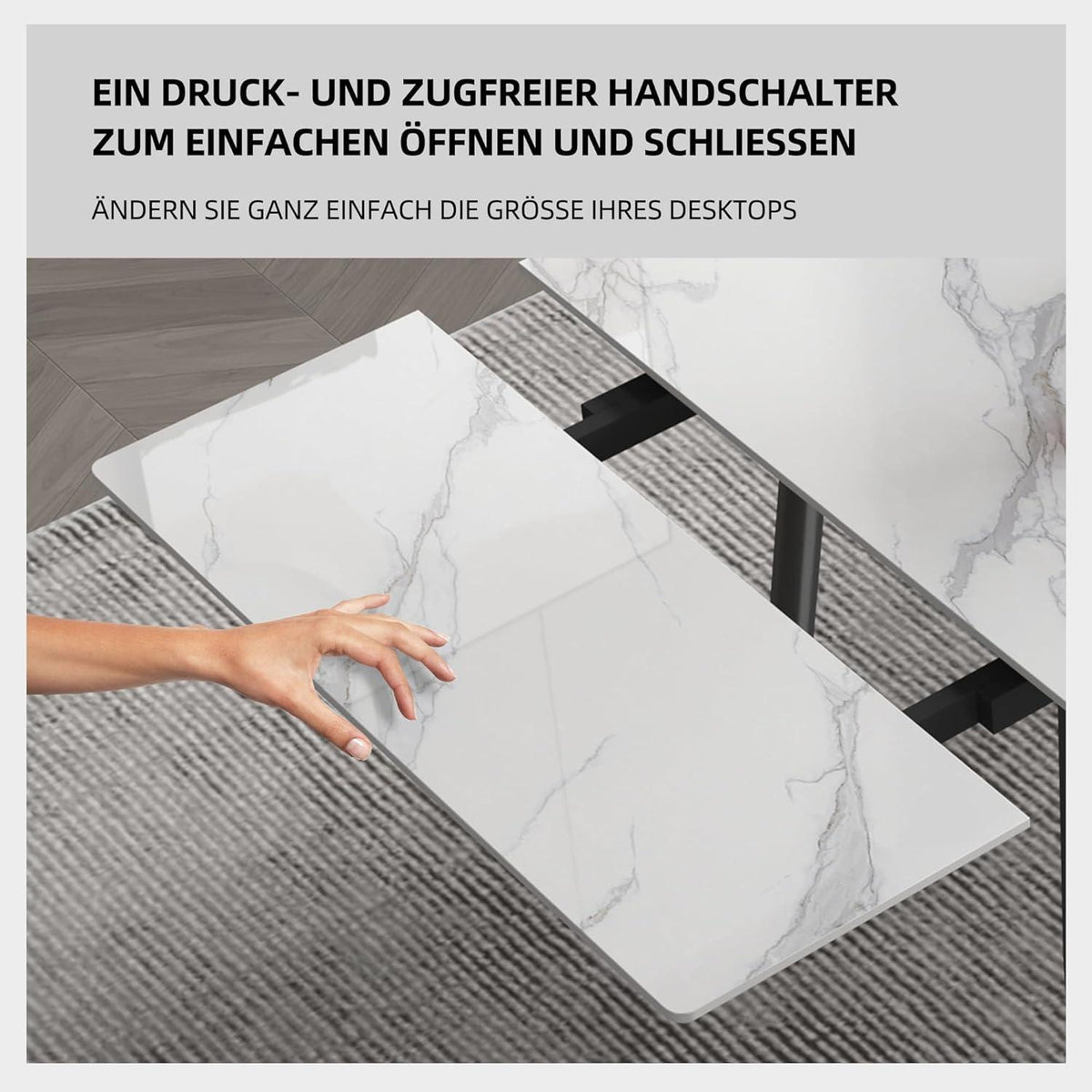 Essgruppe modern, ausziehbar (160-240cm) mit 6 Stühlen