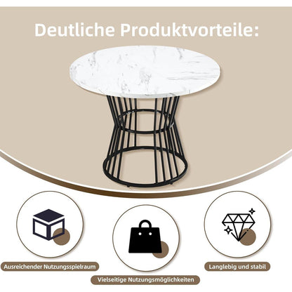 5-teiliges Esstisch Set Schwarz – Modernes Esszimmer für Küche & Wohnzimmer