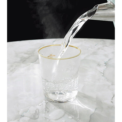 Wasserdichte PVC Tischdecke Hellgold Marmor 90x180 cm