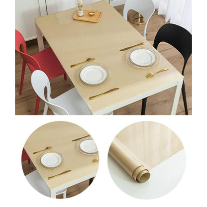 Wasserdichte PVC Tischdecke Rechteckig 80x180cm Gold Schutzfolie