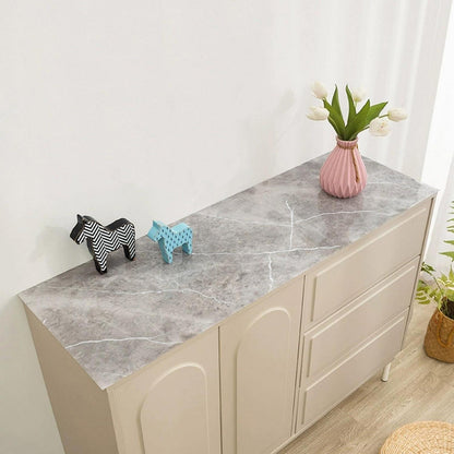 Wasserdichte Tischdecke Grau Marmor 90x200cm PVC Tischfolie