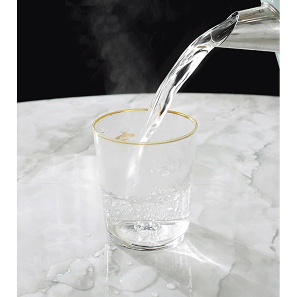 Wasserdichte PVC Tischdecke Hellgold Marmor 80x200 cm Rechteck