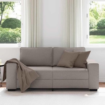 Modernes Sofa mit extra tiefen Sitzen, Taupe 140cm