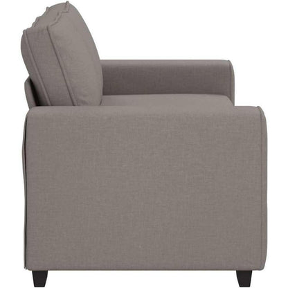 Modernes Sofa mit extra tiefen Sitzen, Taupe 140cm