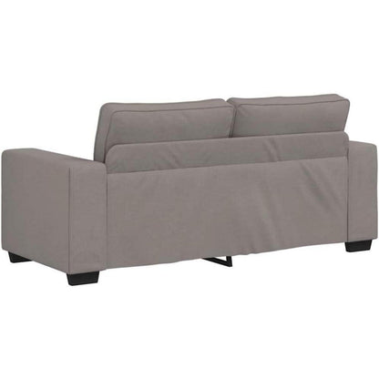 Modernes Sofa mit extra tiefen Sitzen, Taupe 140cm