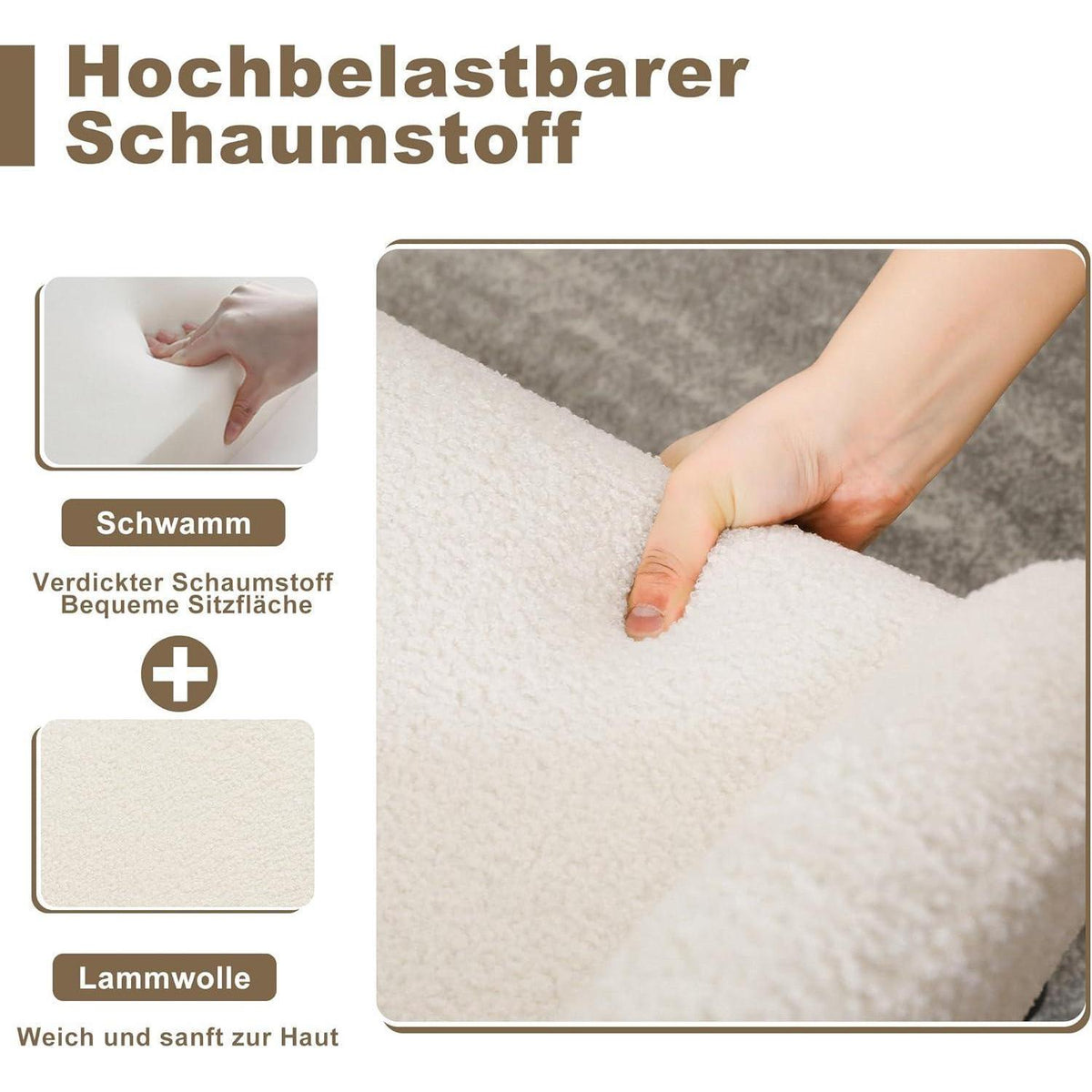 Mingone Lounge Sessel 2er Set - Weiß, Modern & Bequem