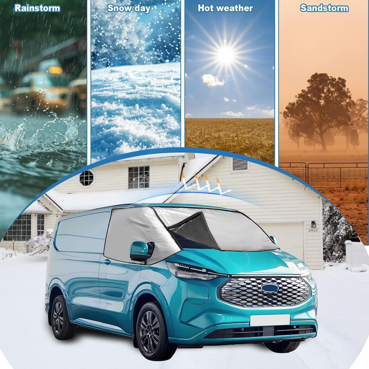 Frontscheibenabdeckung Ford Transit Custom 2012-2022