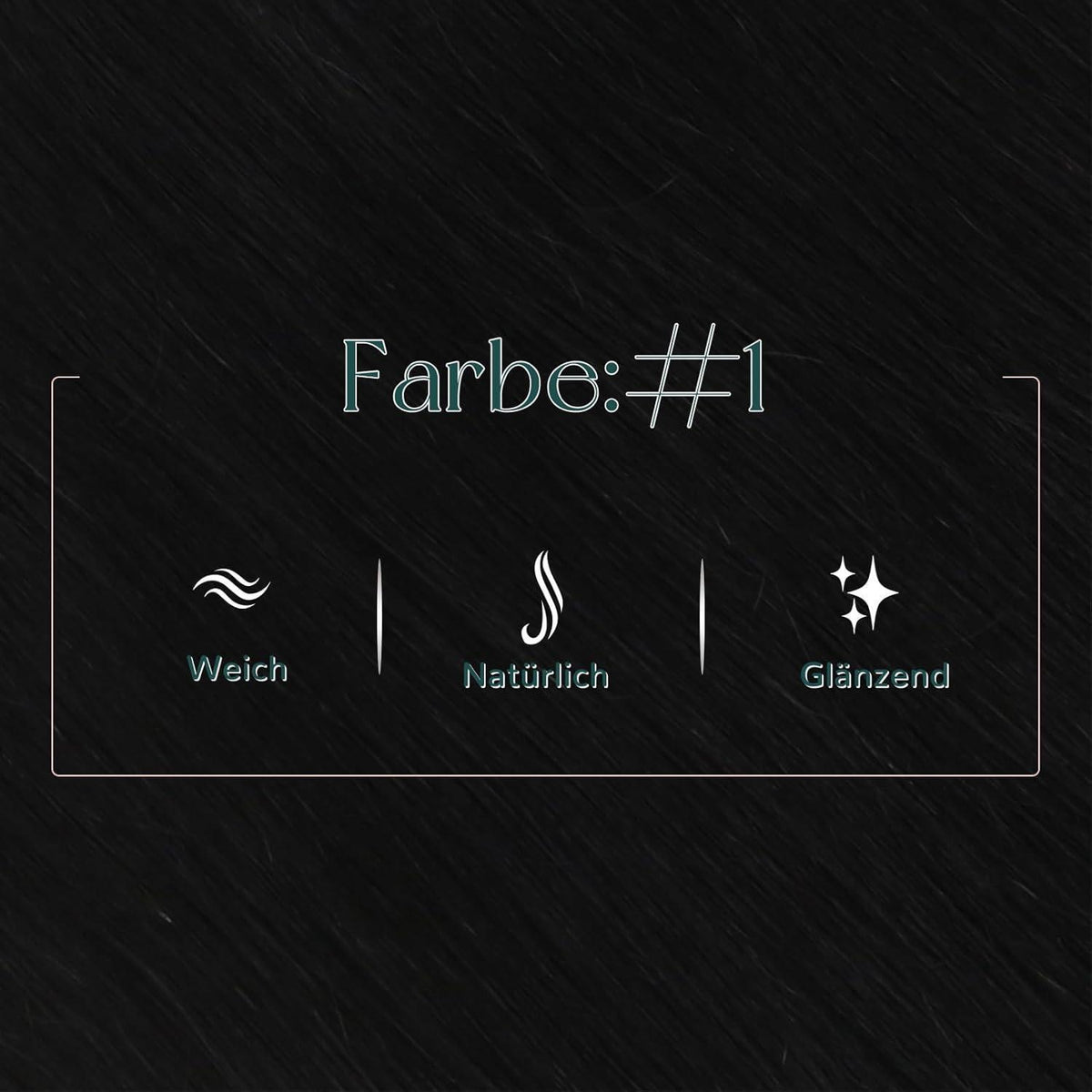 Echthaar Tressen Schwarz – 50cm, 100g, Zum Einnähen