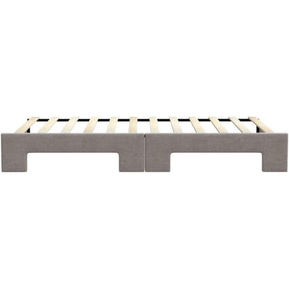 2-Sitzer Schlafsofa mit Bettkasten & Stauraum – Taupe 100x200 cm
