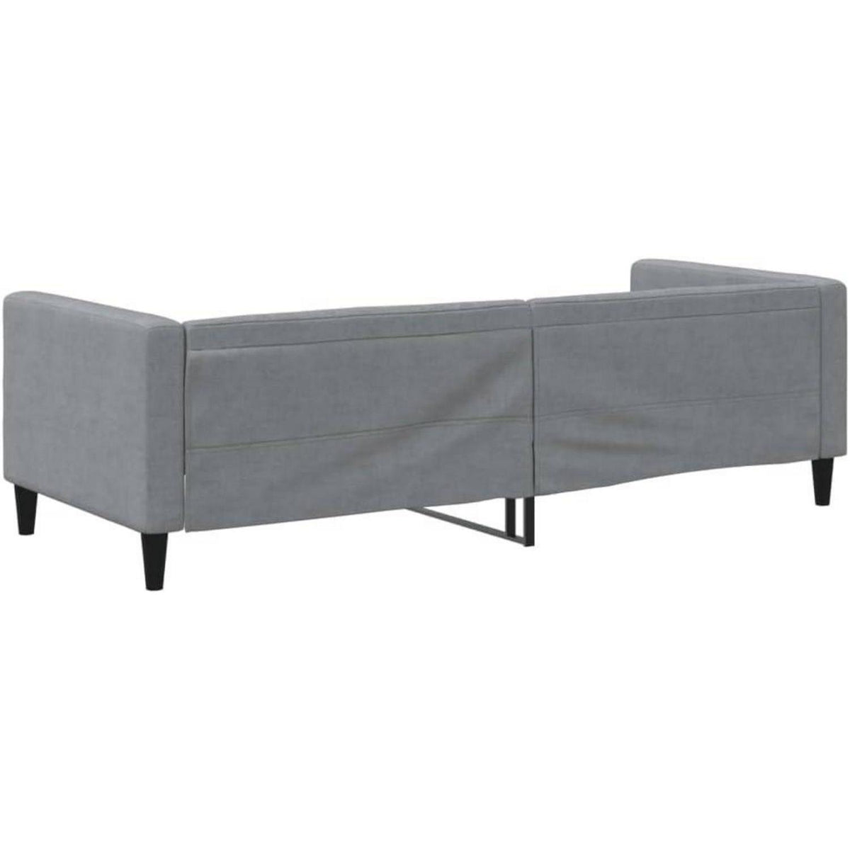 Tagesbett Hellgrau 80x200 cm mit Stauraum & Schlaffunktion