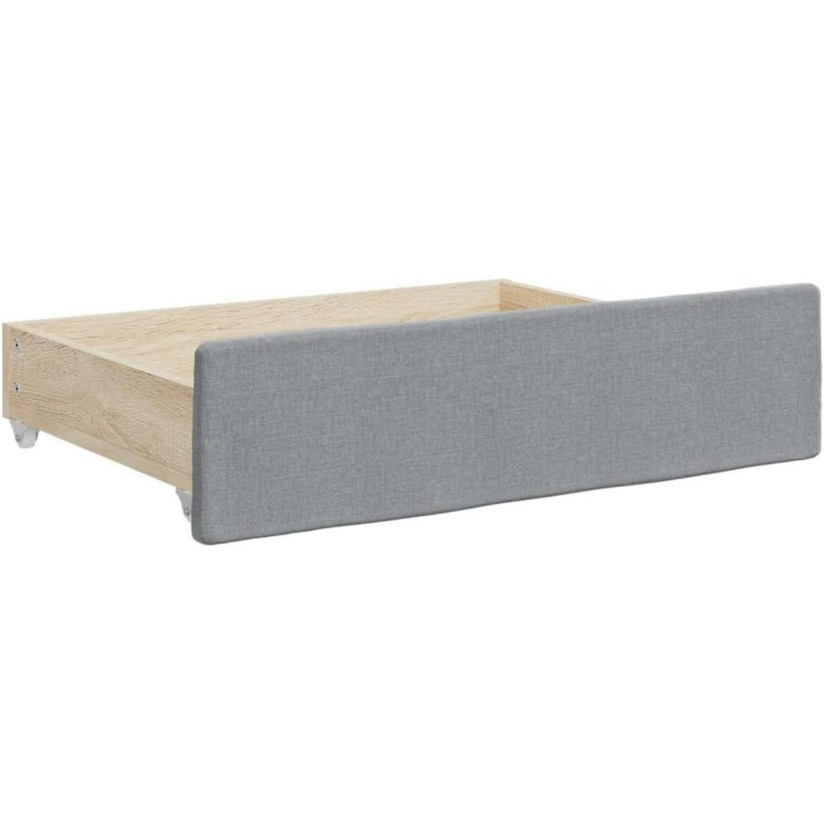 2-in-1 Schlafsofa mit Bettkasten & Schublade – Hellgrau 80x200 cm