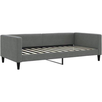 2-in-1 Schlafsofa Dunkelgrau 100x200 cm mit Bettkasten
