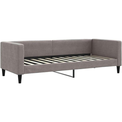 2-Sitzer Schlafsofa mit Bettkasten & Schublade, Taupe 80x200 cm