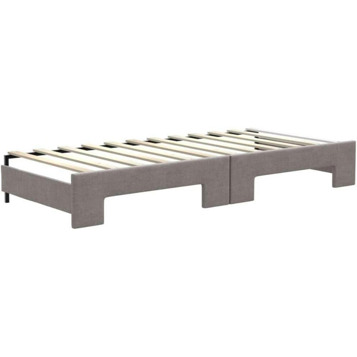 2-Sitzer Schlafsofa mit Bettkasten & Schublade, Taupe 80x200 cm