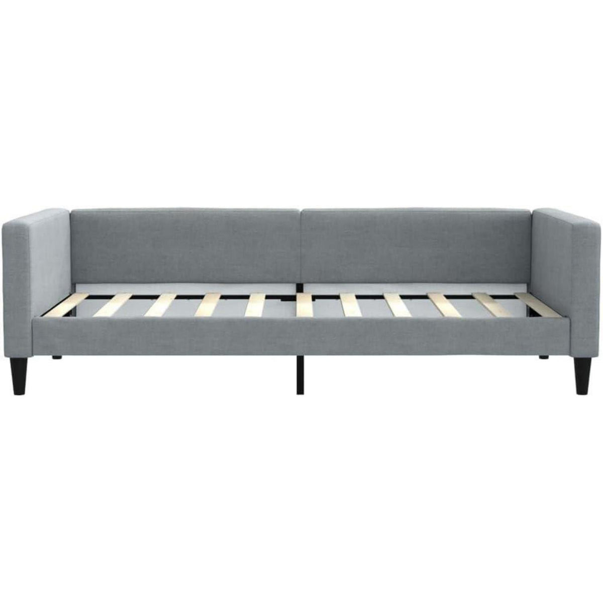 Schlafsofa 2-Sitzer, Hellgrau, 90x190 cm mit Bettkasten