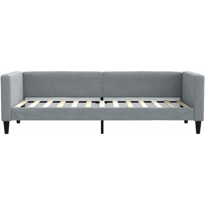 Schlafsofa 2-Sitzer mit Matratze – Hellgrau 80x200 cm