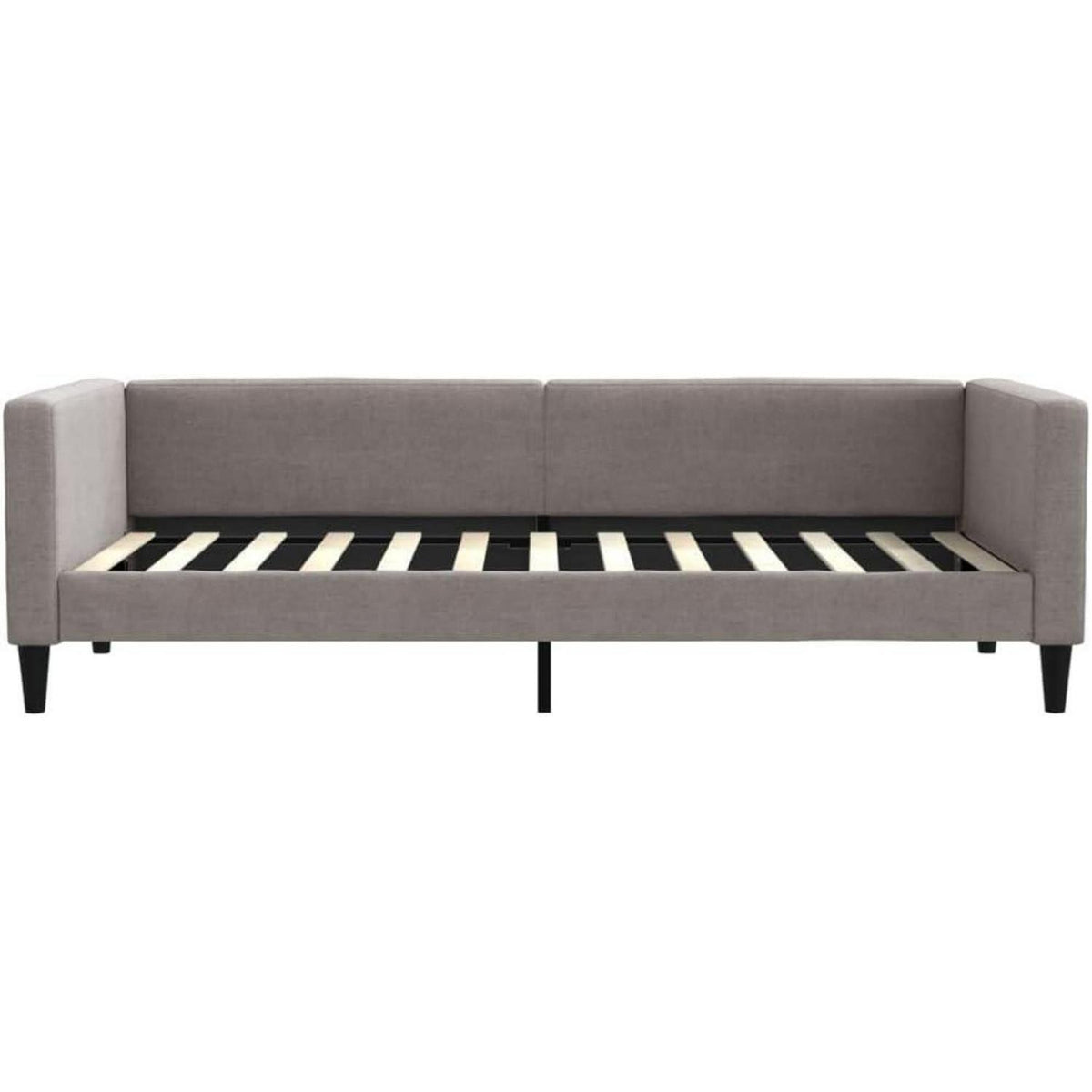 2-Sitzer Schlafsofa mit Matratze & Stauraum – Taupe 90x200 cm