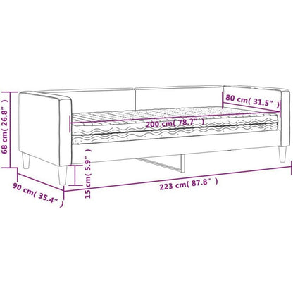 Schlafsofa 2-Sitzer Schwarz – Bett mit Stauraum & Matratze