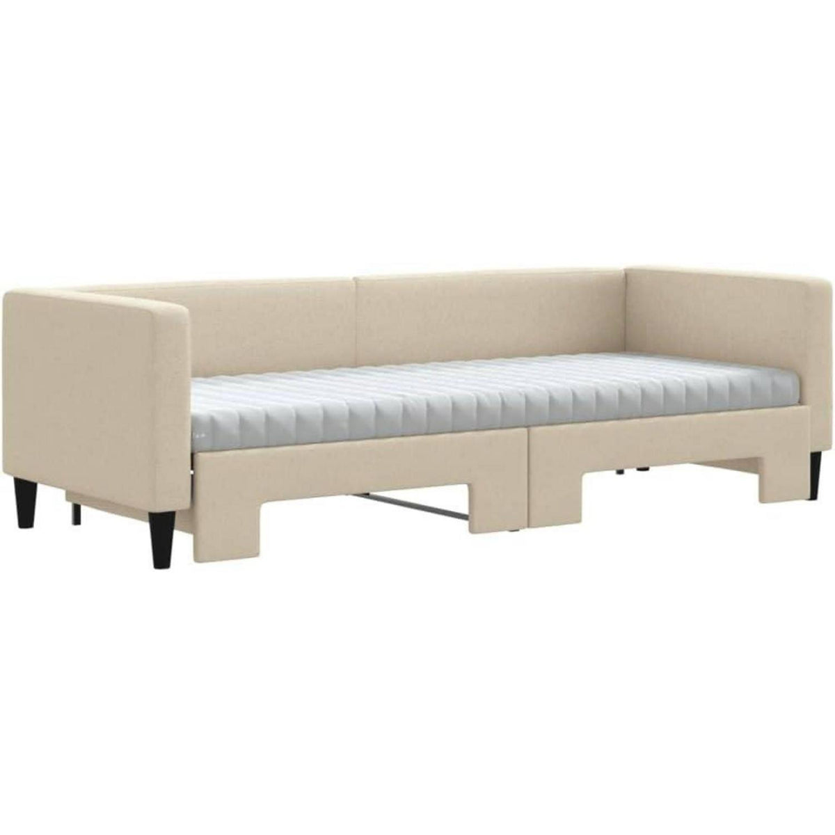 Tagesbett ausziehbar mit Matratze & Bettkasten – 80x200 cm