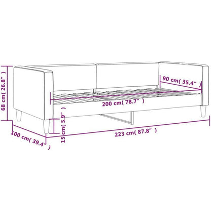 2-in-1 Schlafsofa 90x200 cm – Grau, Stoff, mit Stauraum