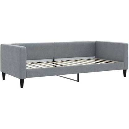 2-in-1 Schlafsofa 90x200 cm – Grau, Stoff, mit Stauraum