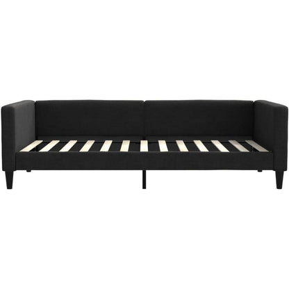 2-Sitzer Schlafsofa mit Stauraum & Bettfunktion 100x200 cm Schwarz
