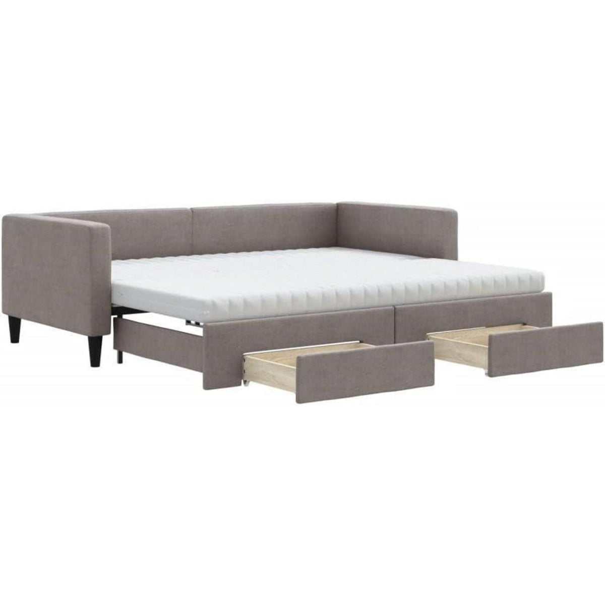 2-in-1 Schlafsofa mit Bettkasten & Schublade, 90x200 cm