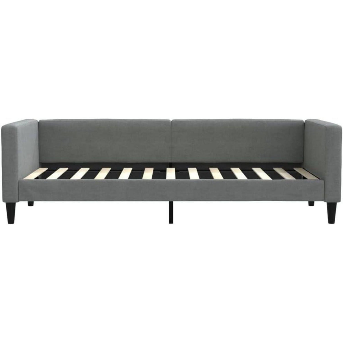 2-Sitzer Schlafsofa Dunkelgrau 80x200 cm mit Stauraum