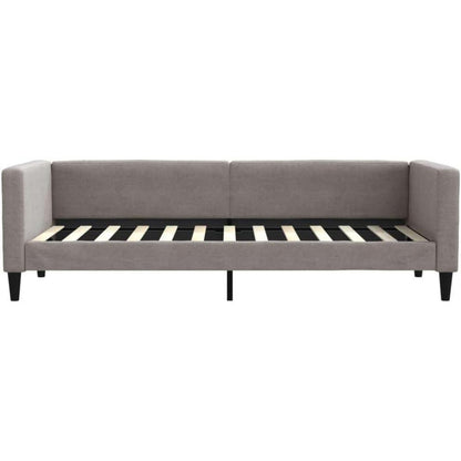 2-Sitzer Schlafsofa mit Stauraum & Bettfunktion, Taupe 80x200 cm