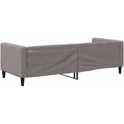 2-Sitzer Schlafsofa mit Stauraum & Bettfunktion, Taupe 80x200 cm