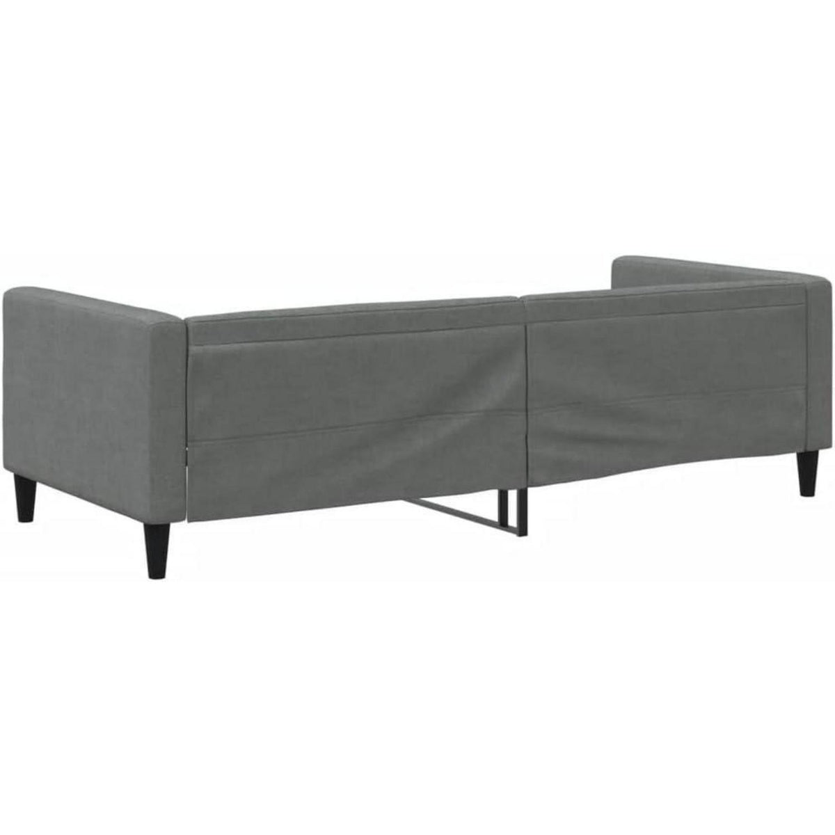 Tagesbett Schlafsofa 2-Sitzer mit Stauraum & Schlaffunktion Dunkelgrau
