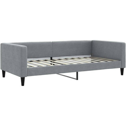 2-in-1 Schlafsofa mit Bettkasten & Matratze – Hellgrau 100x200 cm