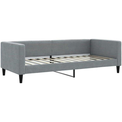 2-Sitzer Schlafsofa mit Bettkasten & Schublade, Hellgrau 90x200 cm