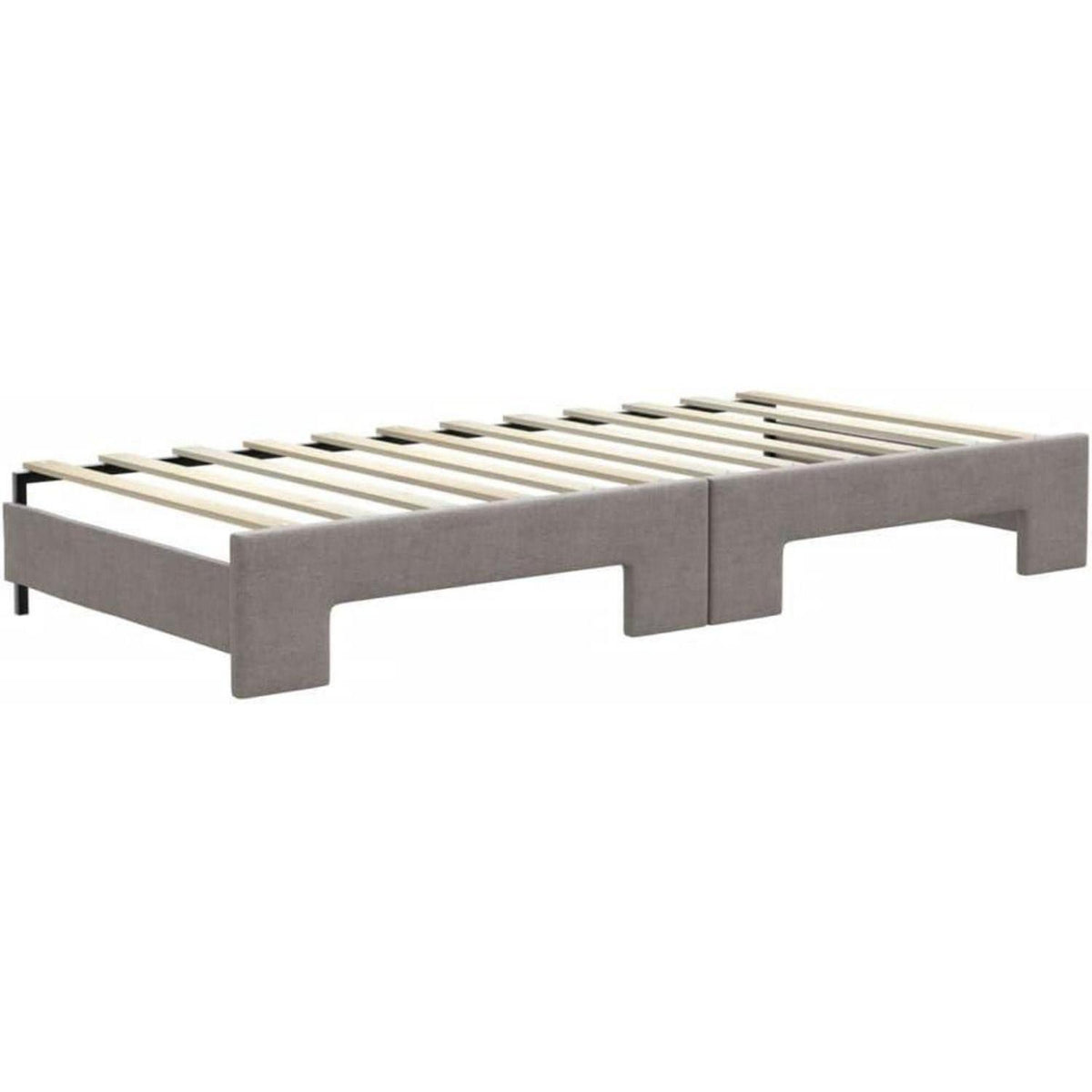 Schlafsofa 2-Sitzer mit Bettkasten & Matratze Taupe 90x200 cm
