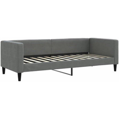 Schlafsofa 2-Sitzer Dunkelgrau 80x200 cm mit Matratze & Stauraum