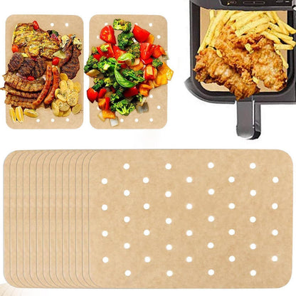 200 Blatt Airfryer Backpapier Rechteck Perforiert Antihaft
