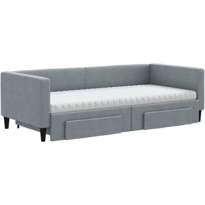 Tagesbett ausziehbar mit Schubladen – Schlafsofa 90x190 cm