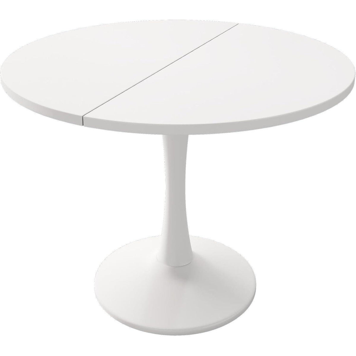 Runder Esstisch Ausziehbar Weiß – 100/140 cm | Modern & Vielseitig