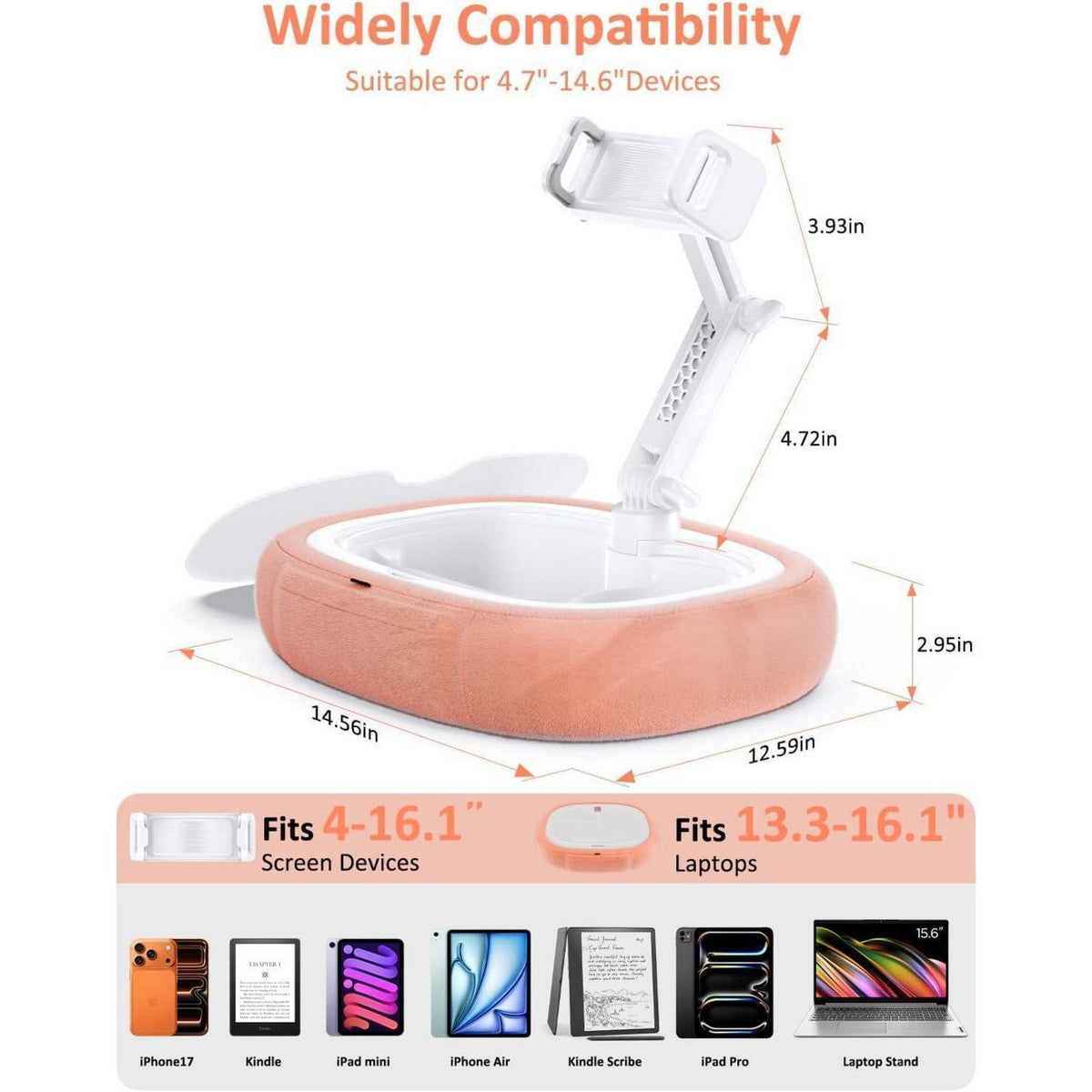 Tablet Kissen Halterung mit Snackschale – 360° Drehbar