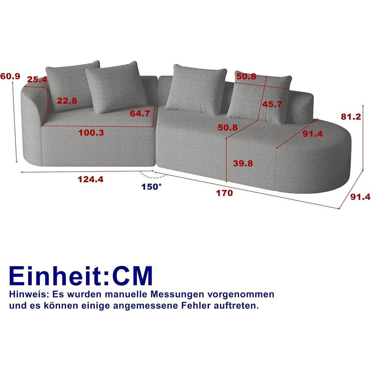 Schlafsofa mit Schlaffunktion, Grau – Komfort & Modernes Design