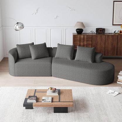 Schlafsofa mit Schlaffunktion, Grau – Bequem & Modern