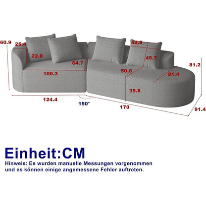 Schlafsofa mit Schlaffunktion, Grau – Bequem & Modern