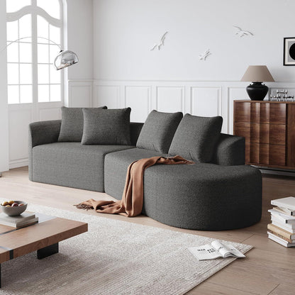 Schlafsofa mit Schlaffunktion, Grau – Bequem & Modern