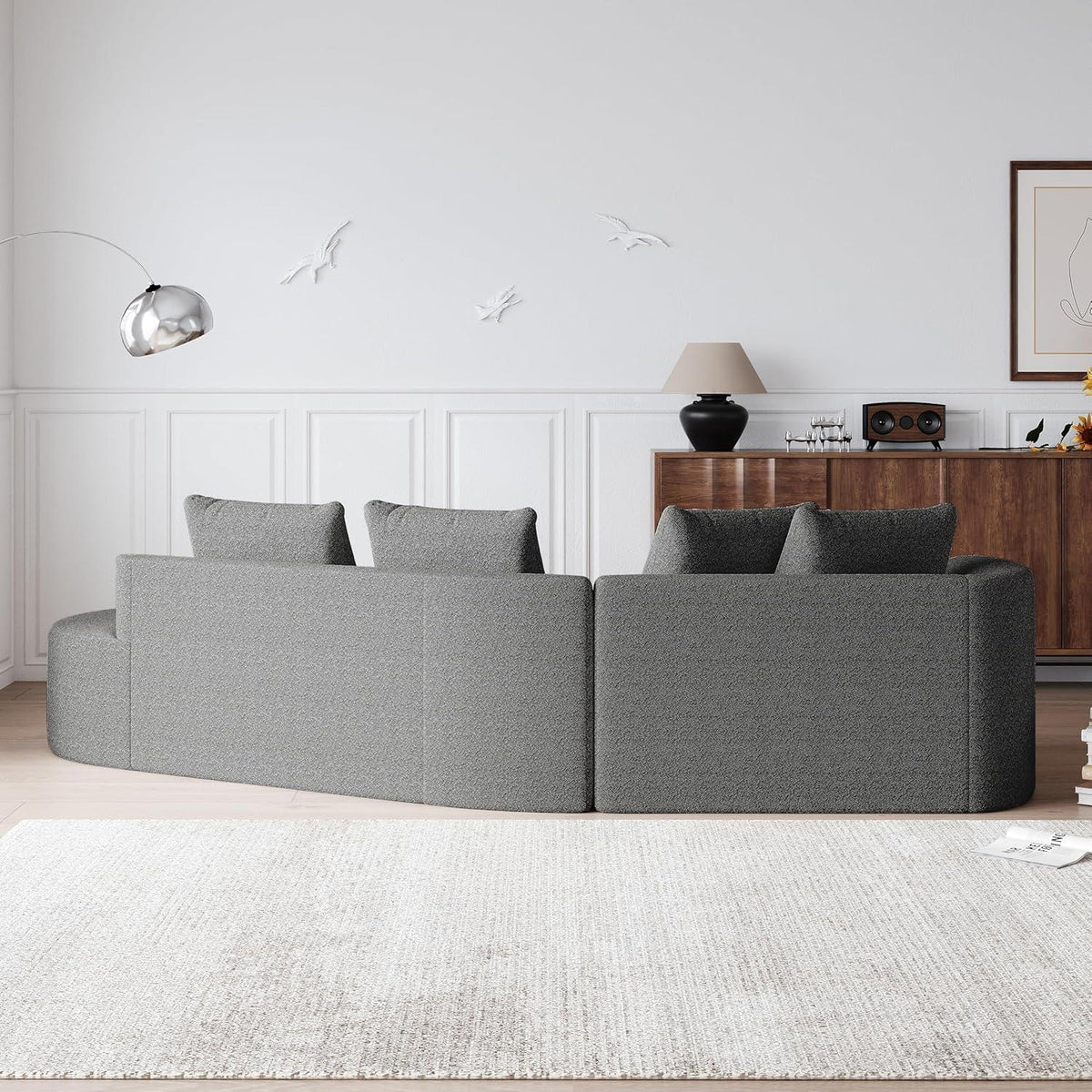 Schlafsofa mit Schlaffunktion, Grau – Bequem & Modern