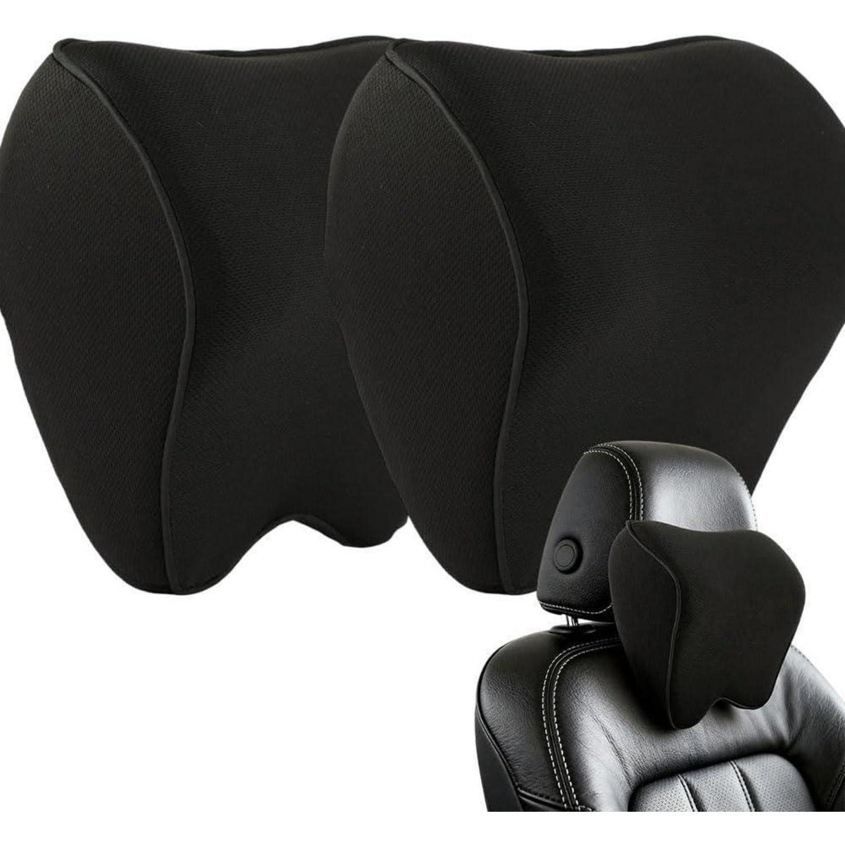 Auto Nackenkissen mit Memory Foam & Verstellbarem Gurt